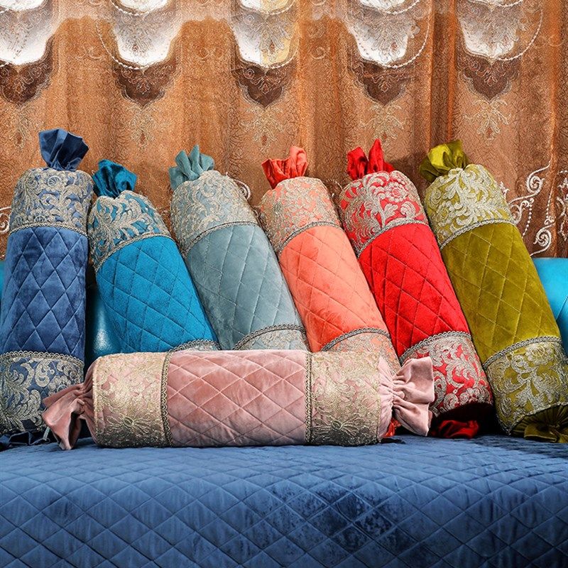 欧式沙发糖果抱枕荷兰绒奢华靠垫靠枕腰枕圆柱枕套圆形脊椎枕头套,居家布艺,靠垫/抱枕,淘宝优惠券,粉丝福利购,淘宝优惠卷