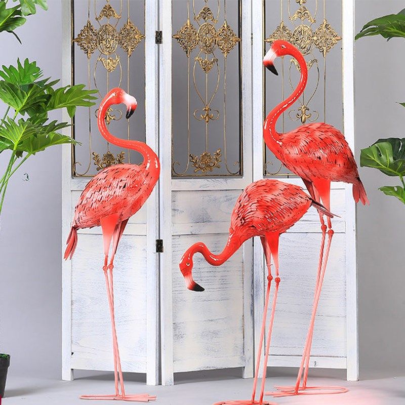 火烈鸟客厅落地摆件电视柜旁边大型沙发高级感家居庭院阳台装饰品,家居饰品,落地摆件,淘宝优惠券,粉丝福利购,淘宝优惠卷