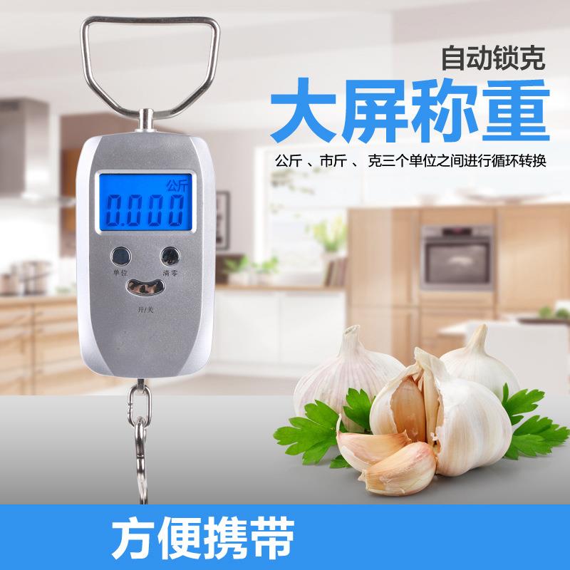 凯丰迷你手提电子秤50kg便携式高精度家用快递称小秤弹簧小型手拿
