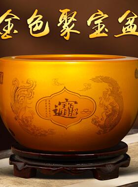 景德镇陶瓷器聚宝盆客厅招财玄关镇宅装饰摆件乔迁开业送礼品大号