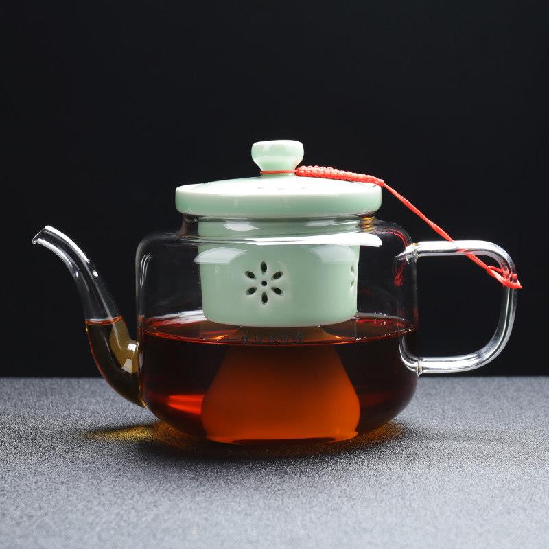 煮茶器玻璃家用煮茶壶黑晶炉煮茶炉白茶蒸茶器蒸汽耐热蒸茶壶套组