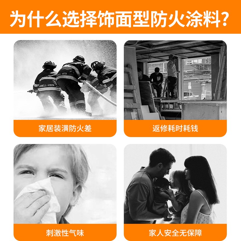 饰面型防火涂料环保水性阻燃漆木材墙面家具防火漆防火涂料