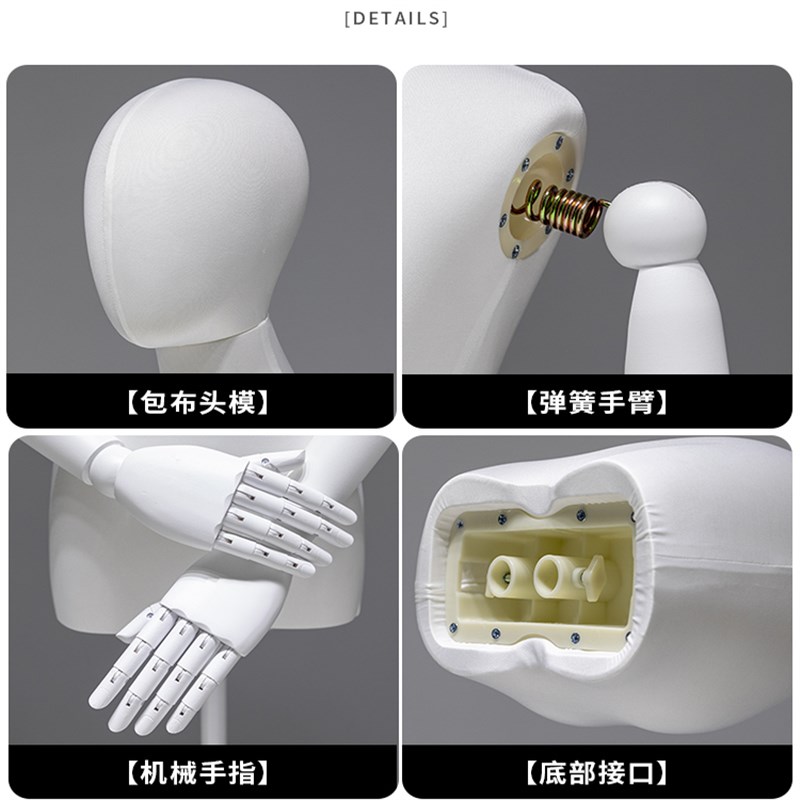 白色模特女半身人台道具服装店婚纱假人模特展示架全身橱窗人偶