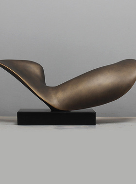 雕塑艺术摆件抽象软装饰品摆设现代玻璃纤维家居样品屋展示中心书