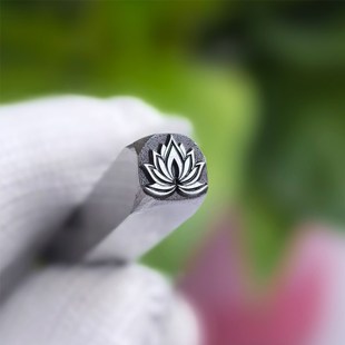 莲花钢印套装吉言钢印錾子刻刀打金银首饰工具手敲钢印字模可定制