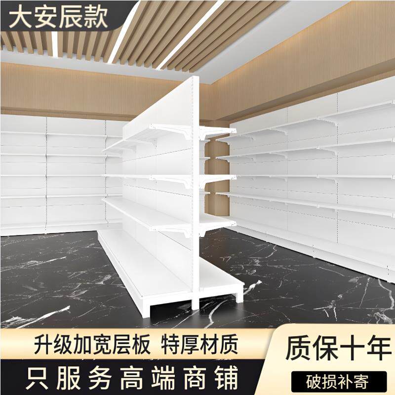 加宽超市货架展示架小卖部便利店多功能单面靠墙双面多层置物架子