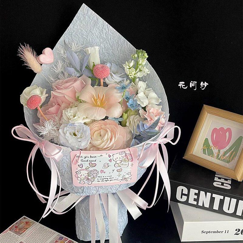 小清新ins风玫瑰混搭小花束成品仿真永生花送女朋友送闺蜜生日520