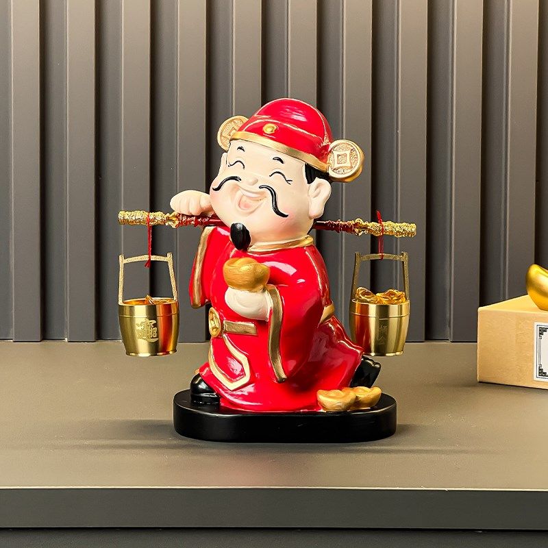 一桶金财神爷摆件店铺前台乔迁店铺开 业礼物招财玄关电视柜,家居饰品,装饰摆件,淘宝优惠券,粉丝福利购,淘宝优惠卷