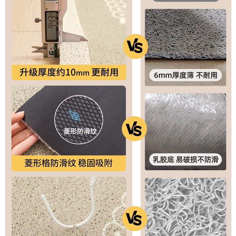 卡通入户门地垫丝圈进门家用防滑除尘脚垫门垫玄关门口垫子可裁剪,居家布艺,入户地垫,淘宝优惠券,粉丝福利购,淘宝优惠卷