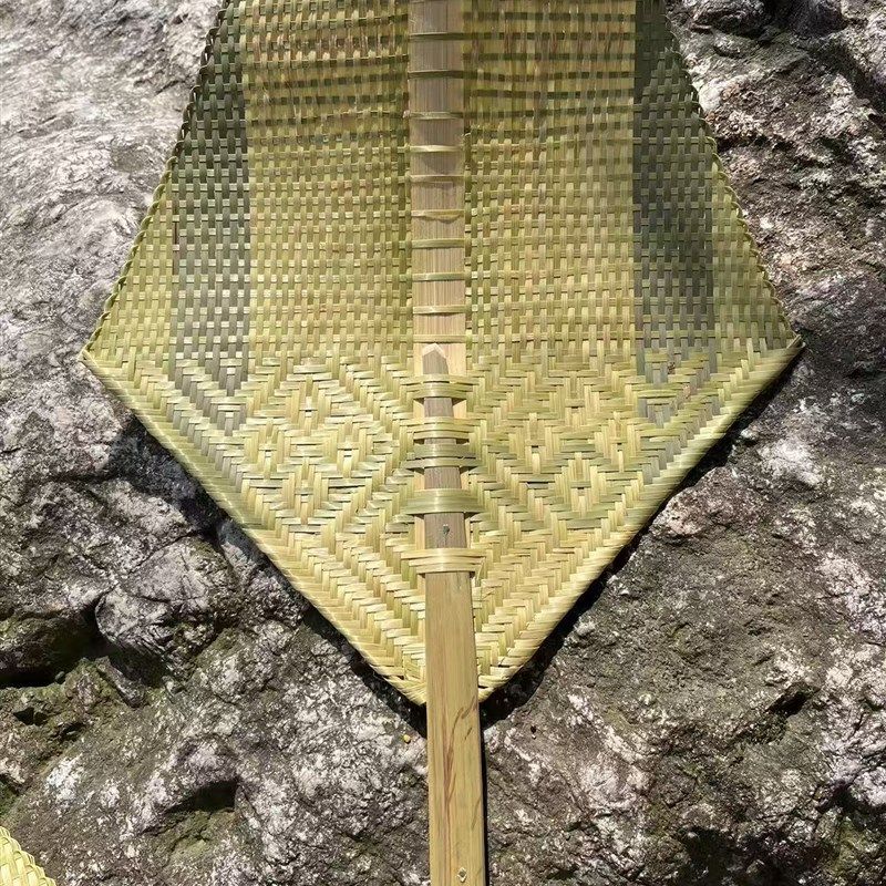 手工竹编扇子全竹扇老式大蒲扇编织竹子团扇夏季扇纳凉古风手摇扇