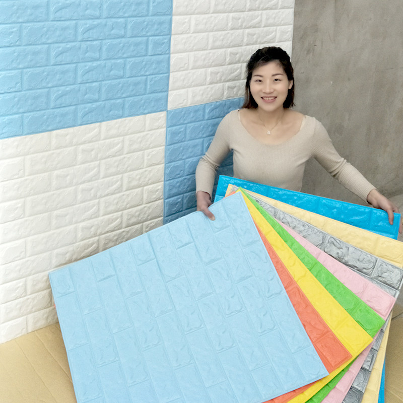 自粘墙纸卧室客厅背景墙面装饰3d立体砖纹墙贴泡沫幼儿园墙围翻新,家居饰品,软装墙贴,淘宝优惠券,粉丝福利购,淘宝优惠卷