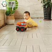 室外生态木户外防水阳台木拼接DIY 自贴自拼塑木露台地板防腐木板