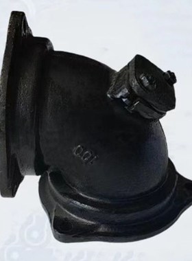 柔性铸铁管B型90度门弯带检查口弯头DN50 75 100下水排水管件接头