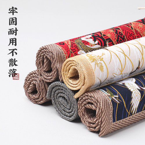 笔帘毛笔专用中国风收纳笔袋可携式竹帘文房四宝竹制国画古风卷笔