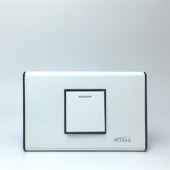 家用老款 开关插座120型两位大板单控开关夜光面板双联翘板开关10A