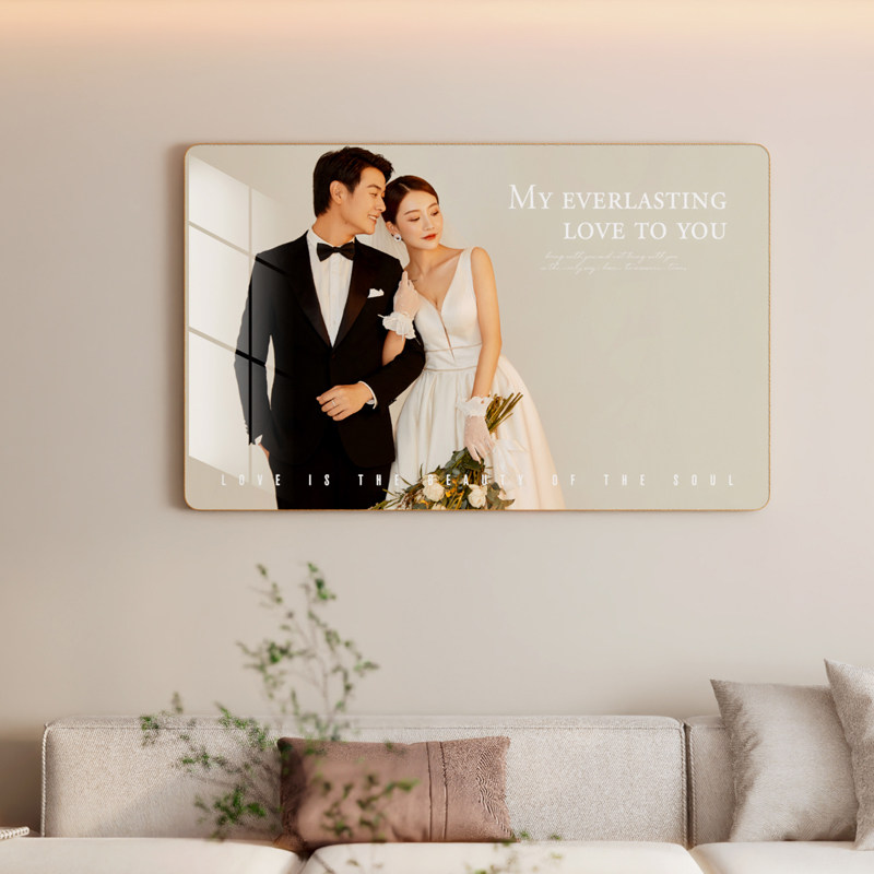 定制婚纱照挂墙洗照片加相框制作床头结婚照全家福水晶大照片打印,家居饰品,相框/画框,淘宝优惠券,粉丝福利购,淘宝优惠卷