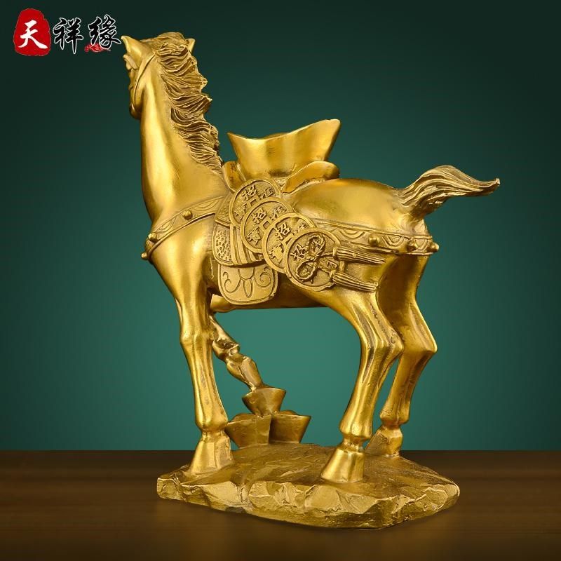 铜马摆件马上有钱生肖马到成功招财聚财客厅玄关电视柜开业礼品,家居饰品,装饰摆件,淘宝优惠券,粉丝福利购,淘宝优惠卷