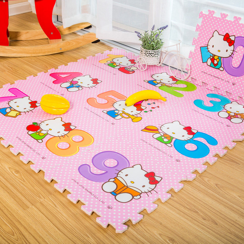 卡通小地垫泡沫拼接爬行垫拼图婴儿童爬爬垫宝宝地板垫卧室客厅夏,居家布艺,家用脚垫,淘宝优惠券,粉丝福利购,淘宝优惠卷