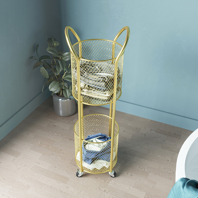 卫生间双层脏衣服收纳篮家用放衣服收纳筐浴室收纳神器装洗衣物篓
