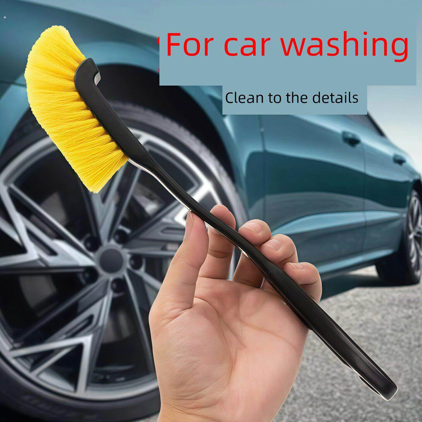 汽车轮毂轮胎刷洗车专用长柄摩托车缝隙清洁清洗工具软毛细节刷子