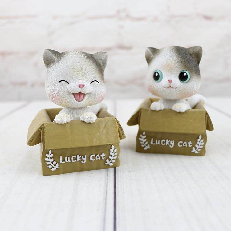 创意新款萌宠可爱卡通猫咪喵小乐摇头摆件 车载车内装饰摆件