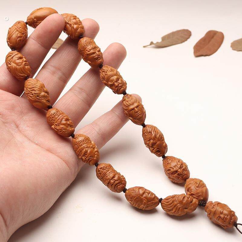 天然橄榄核神话封神榜手持长串核雕文玩哼哈二将韦陀闻太师橄榄胡