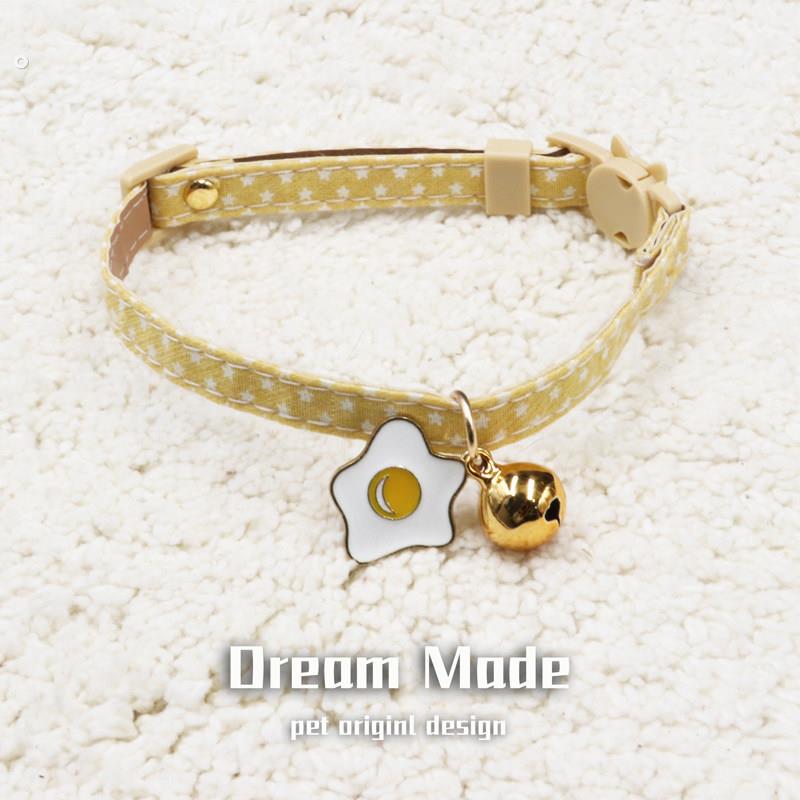 宠物手工布贴项圈 猫咪铃铛脖子饰品 狗狗小型犬可爱项炼