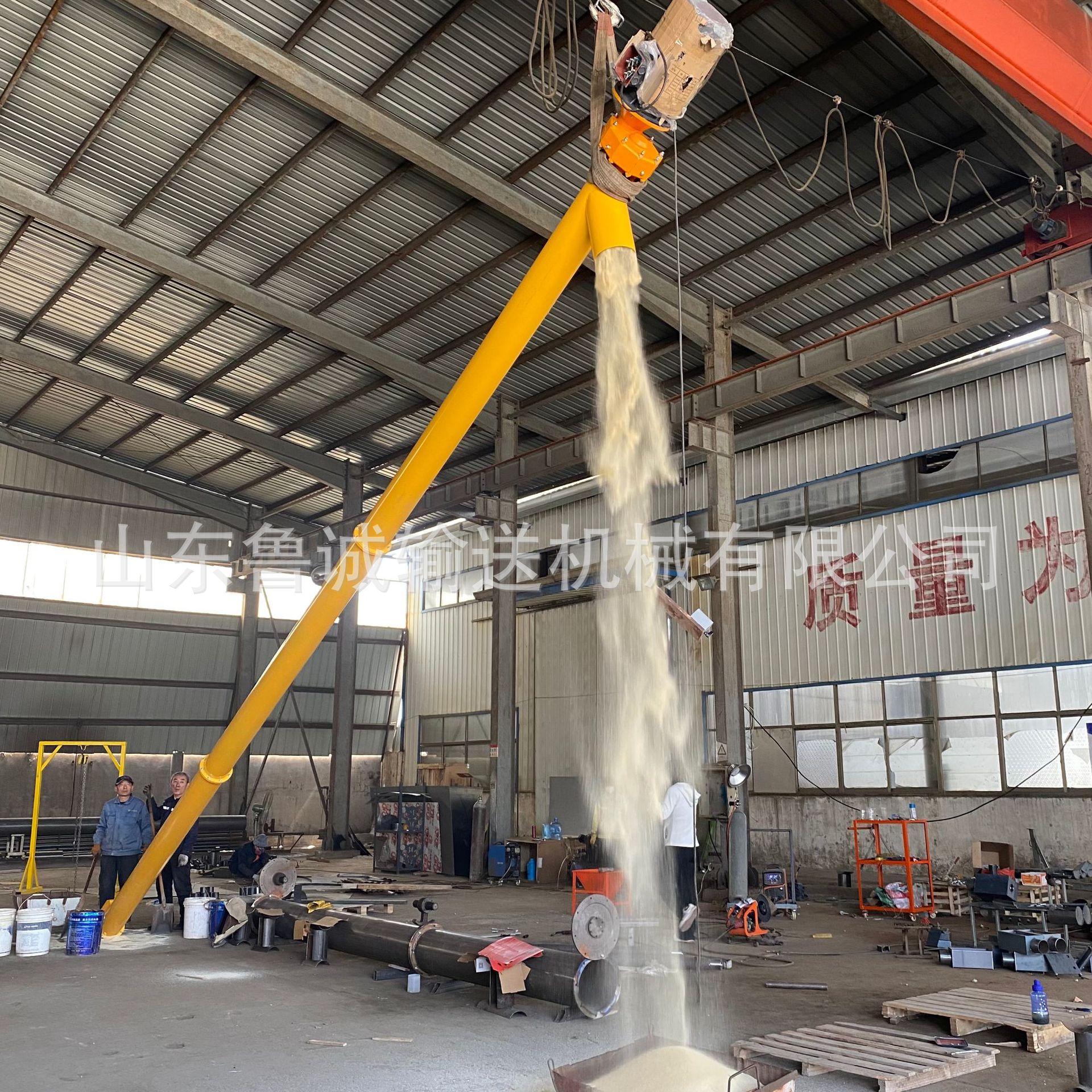 管式螺旋绞龙输送机273管径水泥粉煤灰沙干粉颗粒全自动上料提升