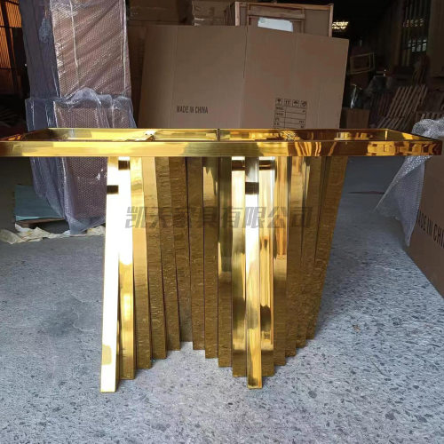 轻奢大理石玄关桌 简约入户条案窄桌玄关台欧式不锈钢玄关桌子