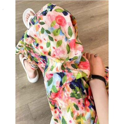 日系棉绸睡裤女士薄款阔腿裤宽松家居裤网红爆款沙滩裤可外穿长裤