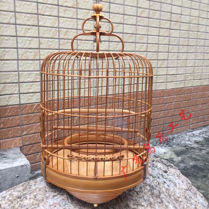 清远金青笼相思竹配件雕花老竹子鸟竹笼绣眼鸟笼竹制手工小鸟笼子