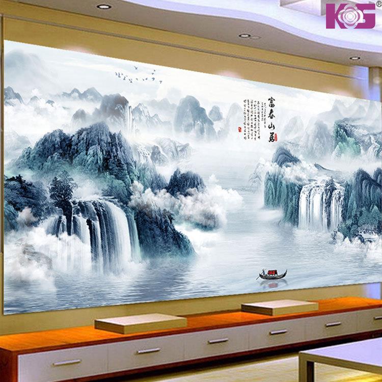 KS十字绣客厅2026新款线绣大幅富春山居图山水大气高端风景自己绣