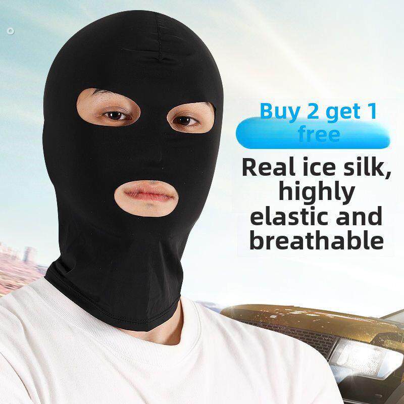 电焊头套男夏季冰丝防晒面罩男遮脸户外骑行游泳三孔头套全脸女防