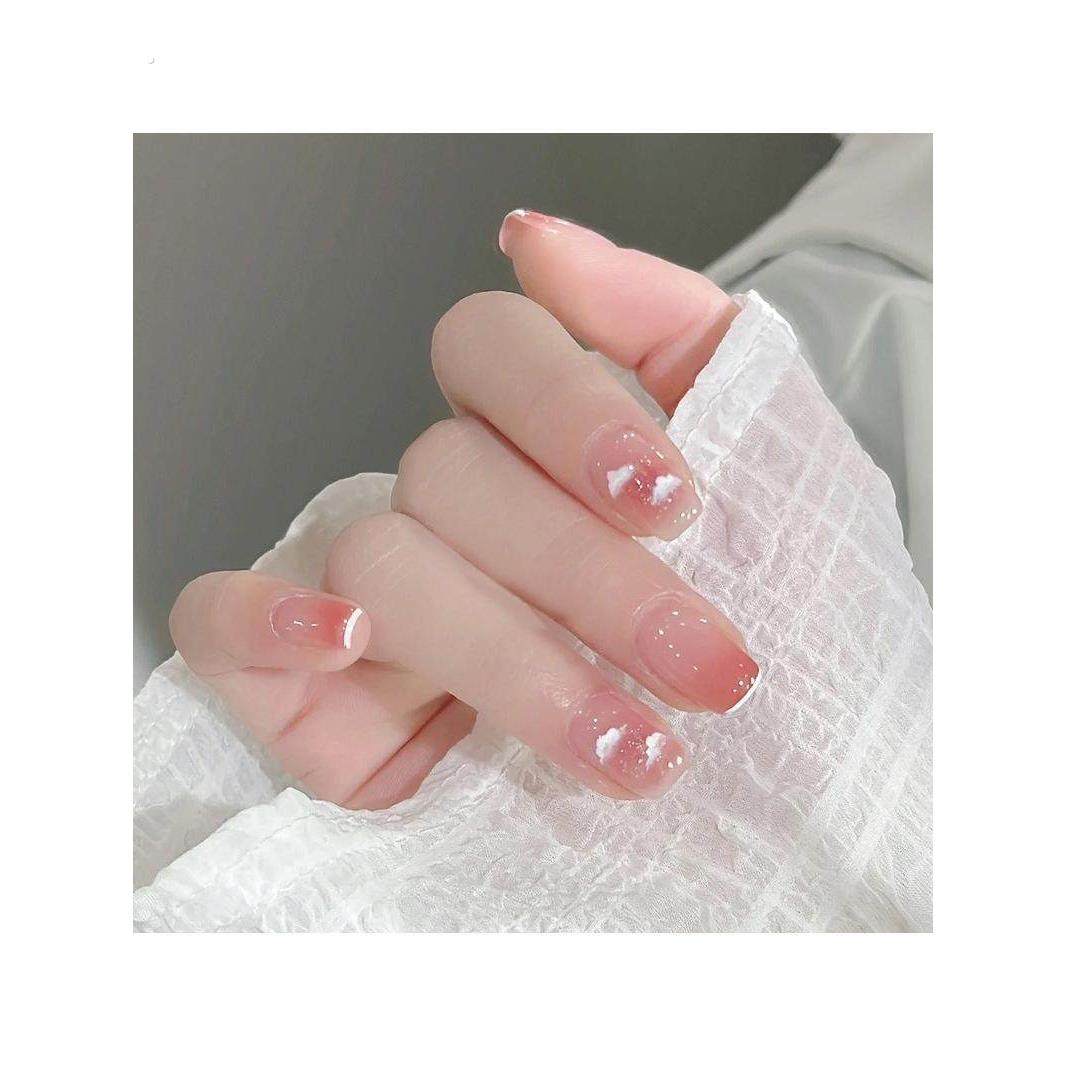 穿戴甲美甲指甲贴片2024年新款春夏温柔穿戴式高级感短款手工成品,彩妆/香水/美妆工具,穿戴甲/甲片,淘宝优惠券,粉丝福利购,淘宝优惠卷