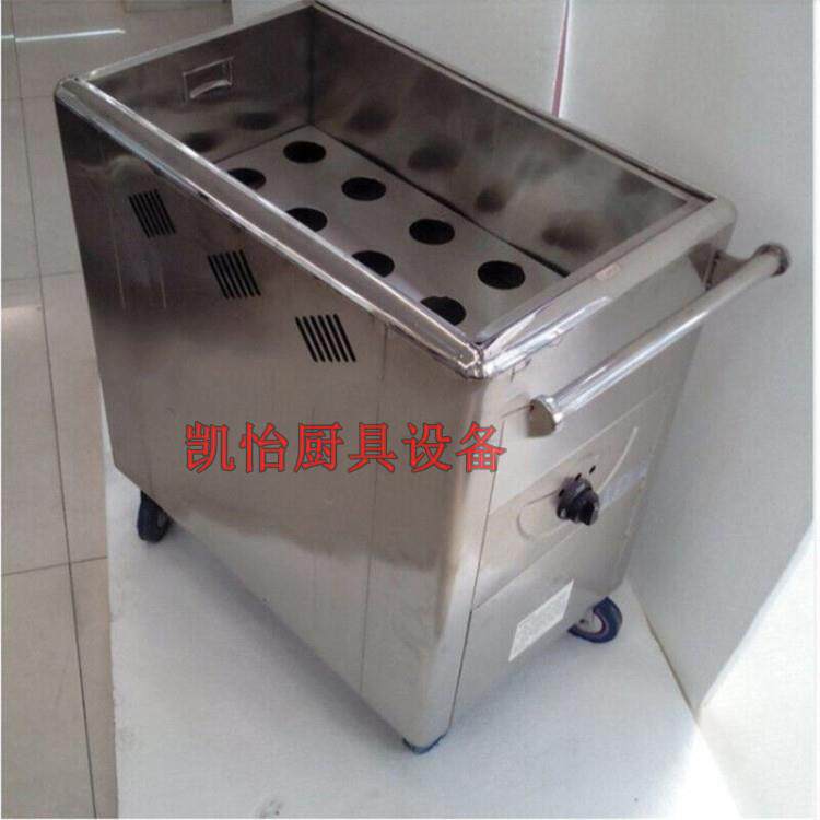 不锈钢燃气熟笼车商用小蒸笼电热保温港式早茶点心车送餐车手推车