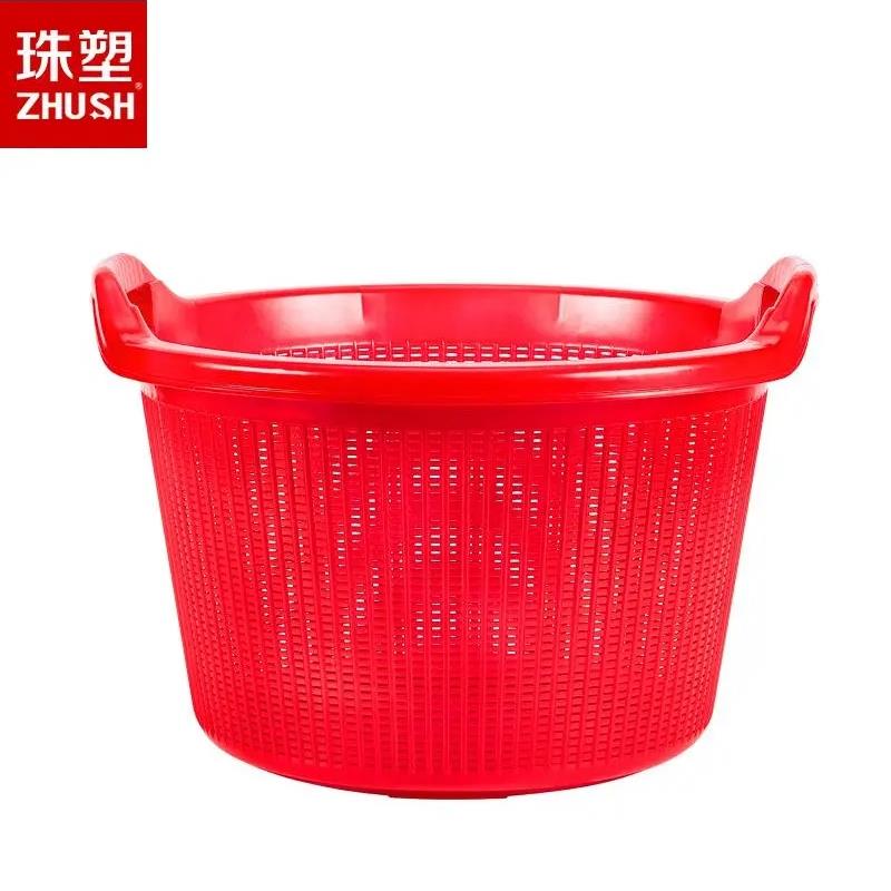 加厚洗米筛家用塑料洗米筐饭店厨房大号淘米洗菜沥水篮圆箩米筛子