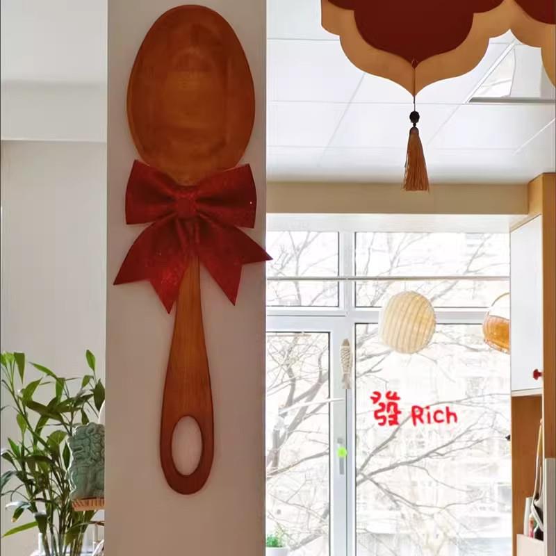 超级大勺子叉子饭店木质装饰摆饰家居厨房饭厅装饰品创意礼品