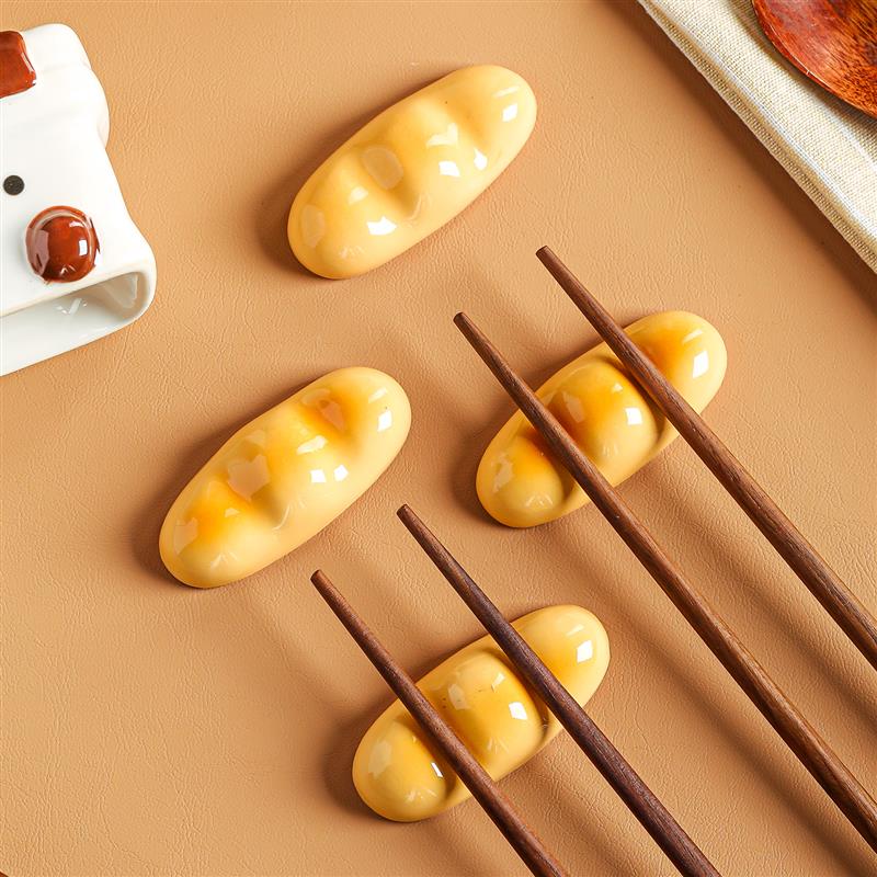 胖脚丫可爱筷子托陶瓷筷架筷托家用餐桌餐厅高颜值放筷子摆放架