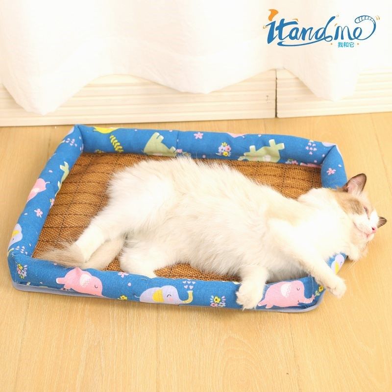 四季通用宠物凉席窝 夏季棉麻高温避暑狗窝藤编垫方形凉窝,宠物/宠物食品及用品,猫窝/屋/帐篷/沙发,淘宝优惠券,粉丝福利购,淘宝优惠卷