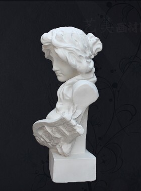 石膏像小琴女高48cm人物素描装饰雕塑摆欧式摆件大号雕像美术教具