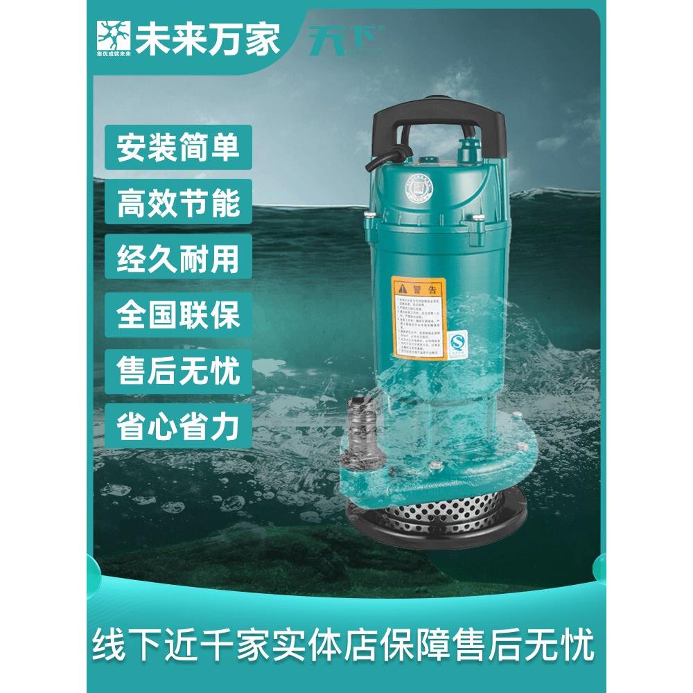 天下潜水泵220V潜水电泵家用抽水泵高扬程农用灌溉抽水泵未来万家
