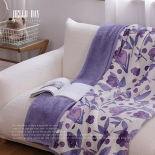 法兰绒沙发毯盖毯午休毯子办公室空调毯冬季加厚单人小毛毯午睡毯