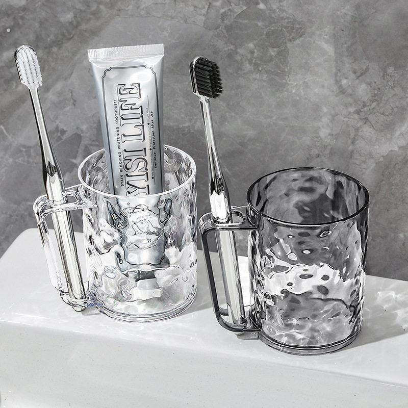 冰川纹漱口杯家用女刷牙洗漱杯牙杯口杯牙缸高级感透明牙刷架杯子,餐饮具,水素杯,淘宝优惠券,粉丝福利购,淘宝优惠卷