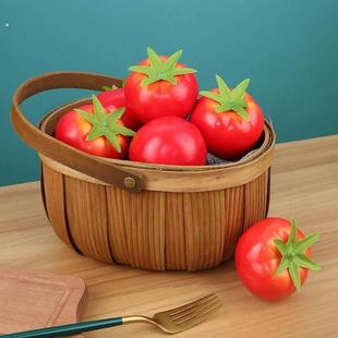 仿真西红柿蔬菜模型番茄蔬果玩具摆件店铺橱窗展厅装饰拍摄道具