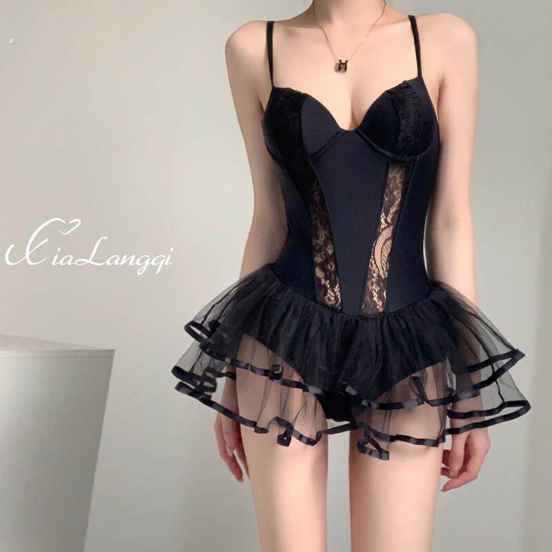 泳衣女2025新款连身裙式高级感性感辣妹ins风小胸聚拢泡温泉泳装