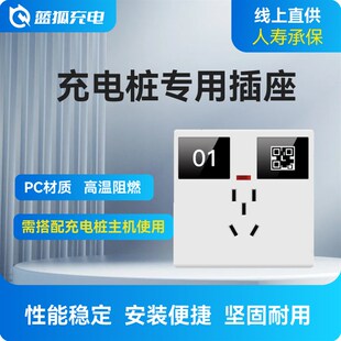 蓝狐扫码智能电动车充电桩明装五孔阻燃电瓶车科科魔方充电桩插座