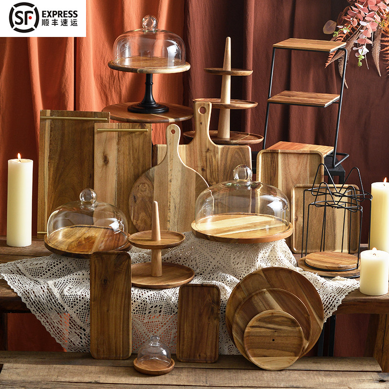 木质甜品台摆件婚礼装饰展示架实木盘蛋糕托盘甜点摆台西餐牛排盘,餐饮具,果盆/果盘/果篮,淘宝优惠券,粉丝福利购,淘宝优惠卷