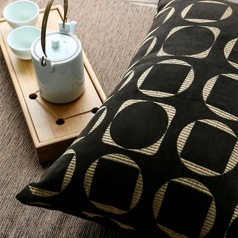 MIFU米夫 黑金复古美学黑金植绒现代高级感沙发抱枕靠垫腰垫靠枕,居家布艺,靠垫/抱枕,淘宝优惠券,粉丝福利购,淘宝优惠卷