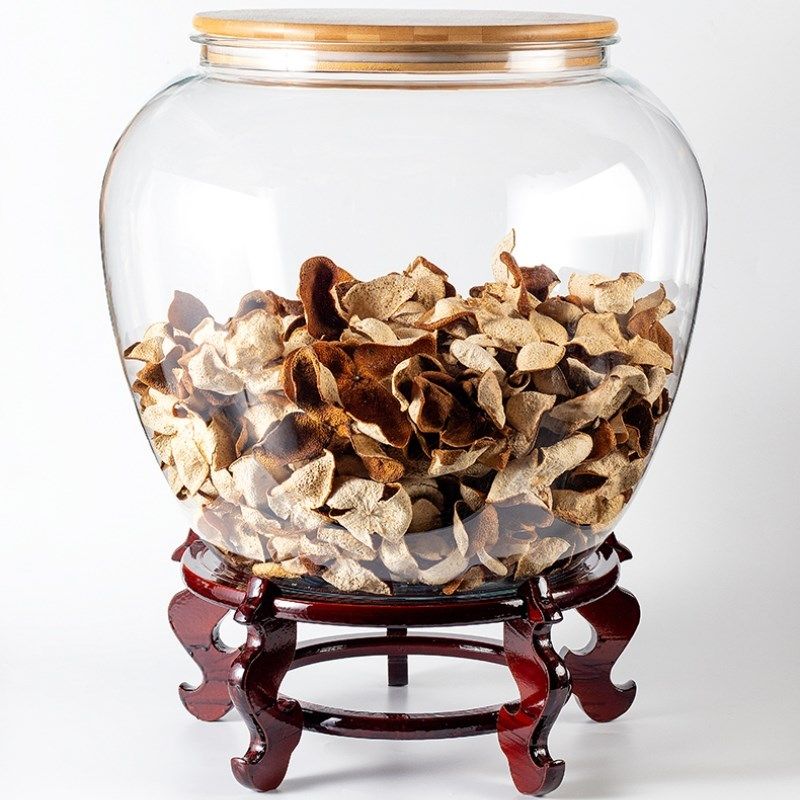 青柑防潮竹木盖食品级密封桶专用大容量透明容器茶叶罐陈皮储存罐,厨房/烹饪用具,密封罐,淘宝优惠券,粉丝福利购,淘宝优惠卷