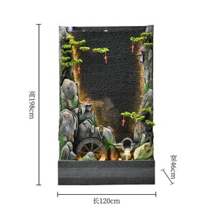 家居茶室落地水景假山装饰中式流水喷泉造景摆件客厅阳台花园玄幻